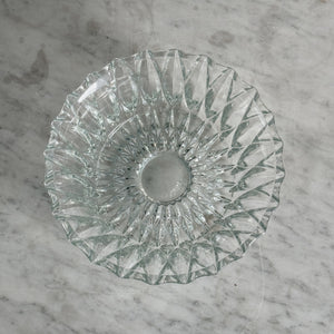 Vintage faceted glass bowl.