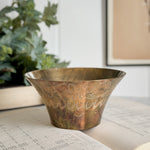 Vintage Brass Fluted Flower Bowl.