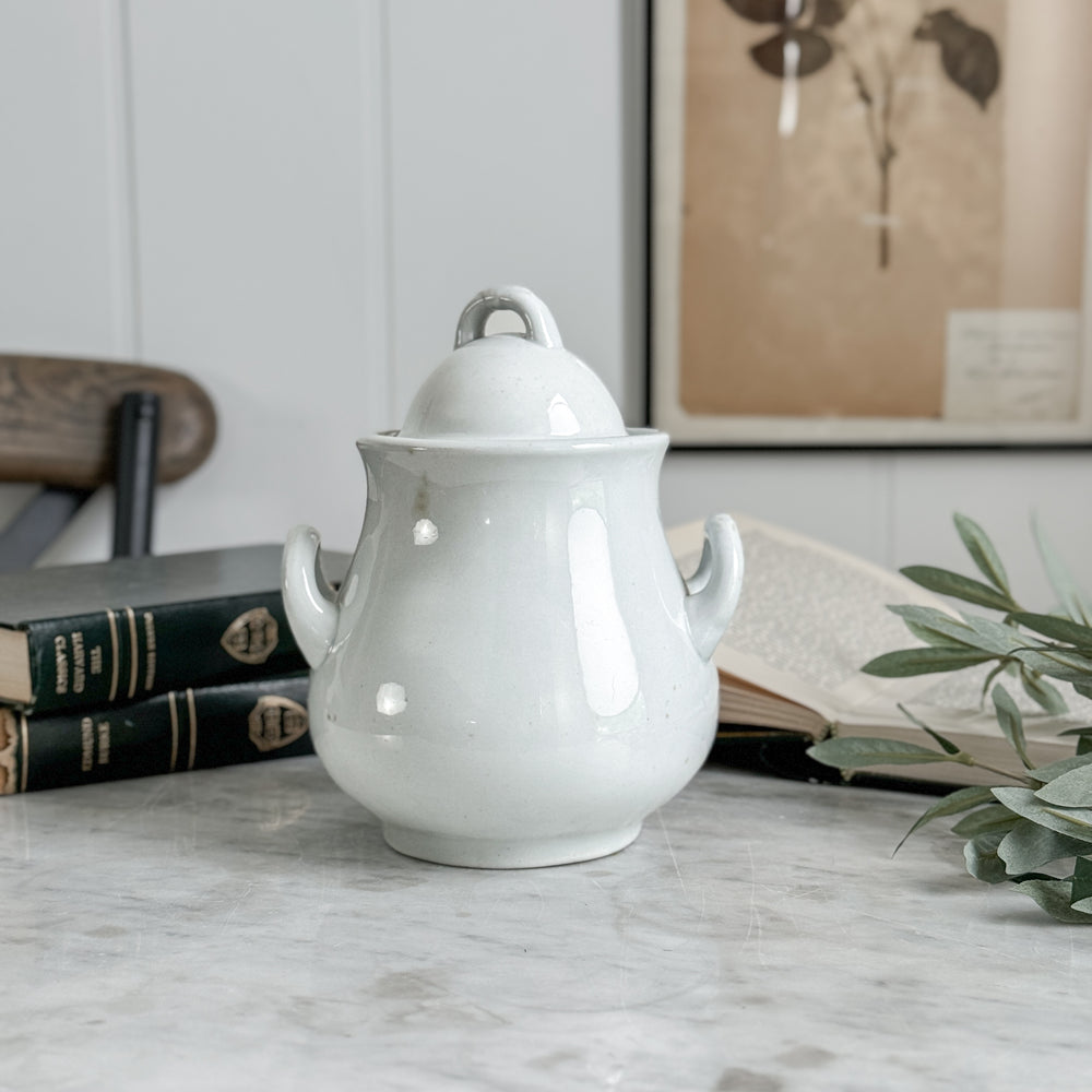 Antique Ironstone Sugar Bowl