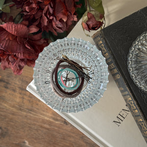 Vintage glass lidded jar.
