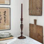 Vintage dark wood taper candleholder