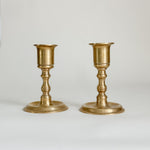 Vintage Small Brass Taper Pair