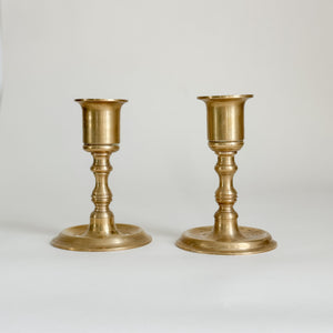 Vintage Small Brass Taper Pair
