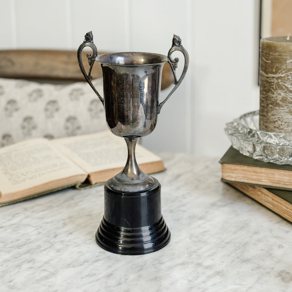 Vintage 1949 silverplate loving trophy cup.