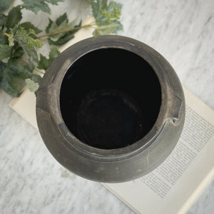 Vintage Black Pot with Handles.