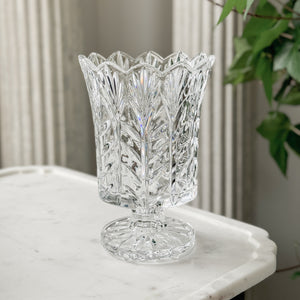 Vintage cut glass vase.