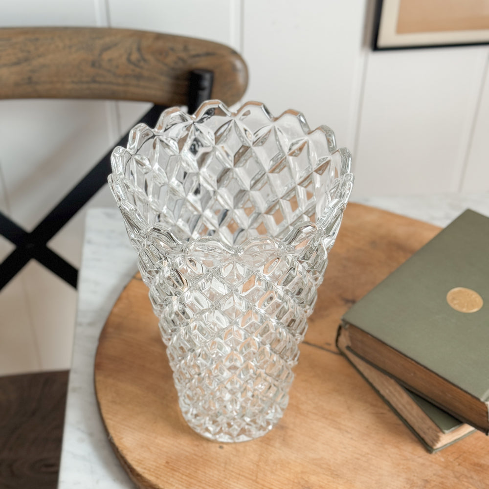 Vintage Tall Glass Vase