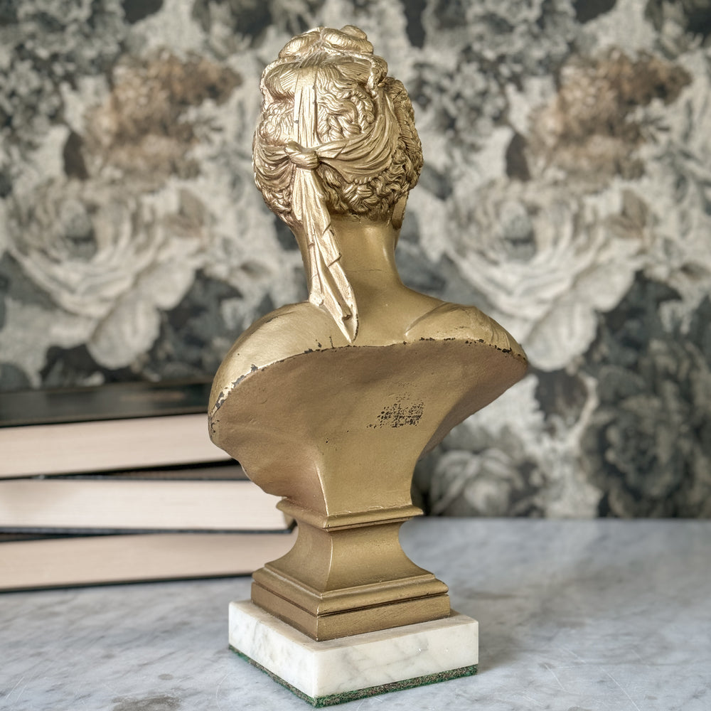 Vintage Golden Lady Statue