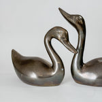 Vintage Brass Swans.