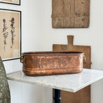 Vintage copper oval planter