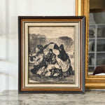 Vintage Faux Ivory Framed Skating Print