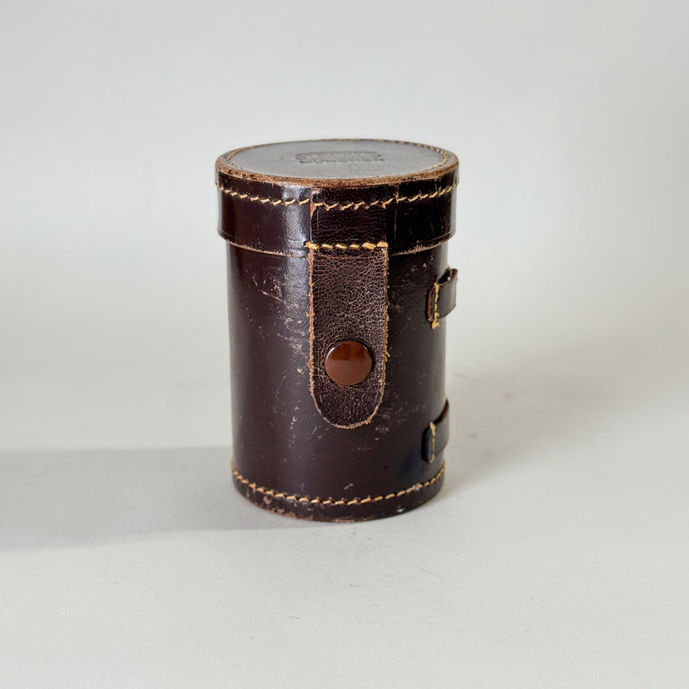 Vintage leather lens case