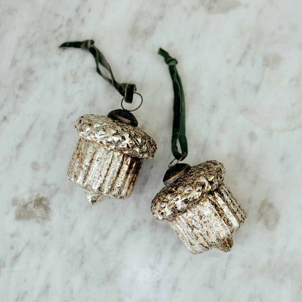 Classic Patina Acorn Ornament.
