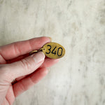 Vintage brass hotel room marker numbers - FRANCE.