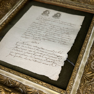 Antique 1700's Stamped French Documents.