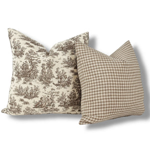 Braxton Gingham Pillow Cover- Multiple Sizes.