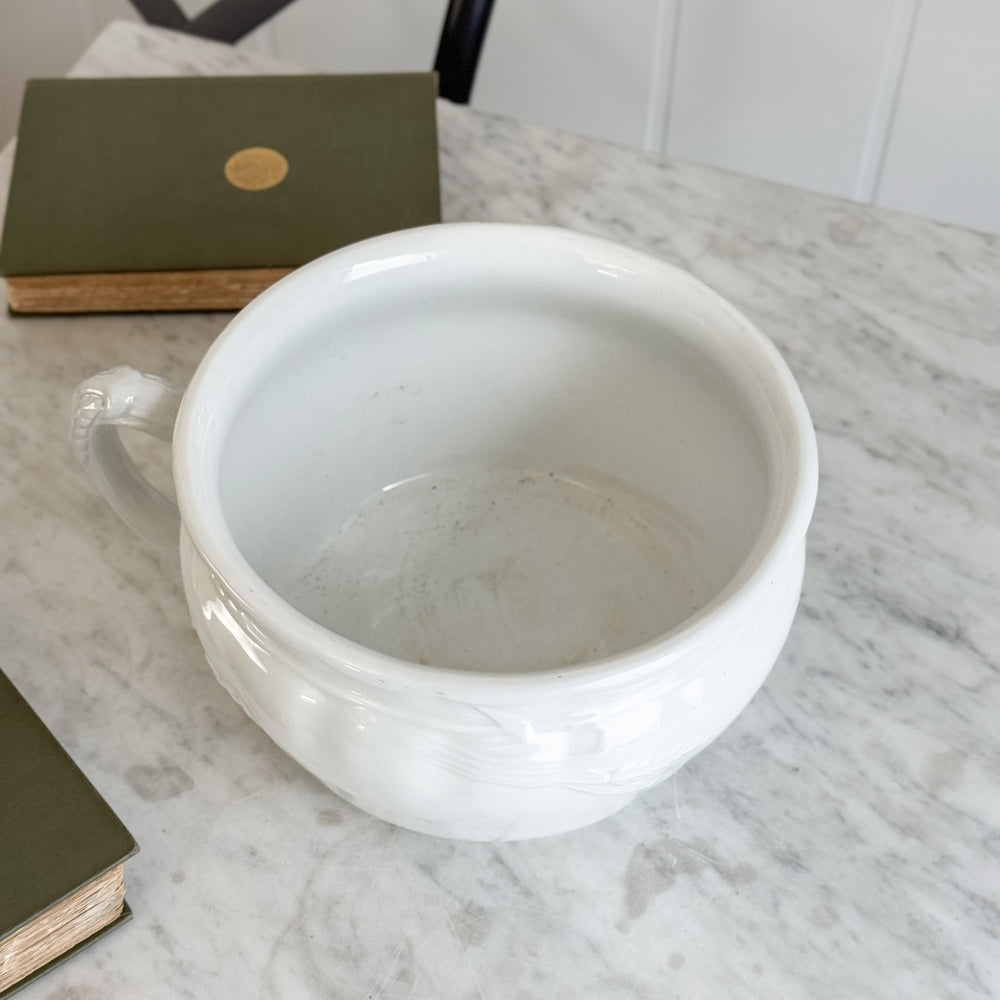 Antique Ironstone Chamber Pot- Wheat I