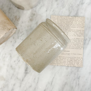 Antique Victorian stoneware rolled crock jar