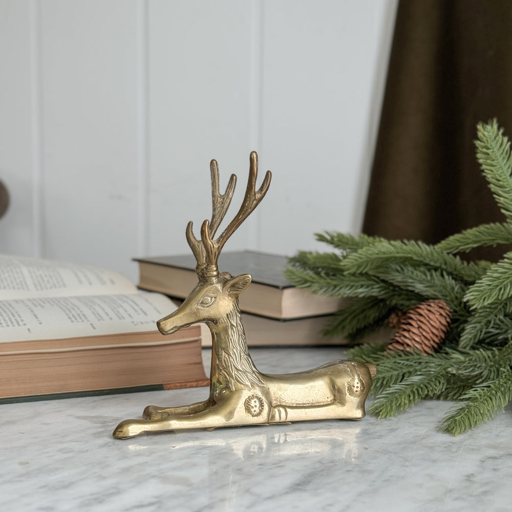 Vintage Brass Deer.