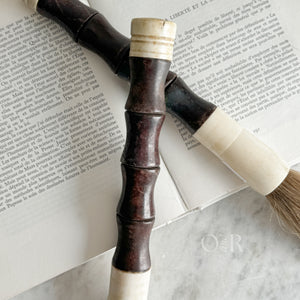 Vintage Brown and White Calligraphy Brush