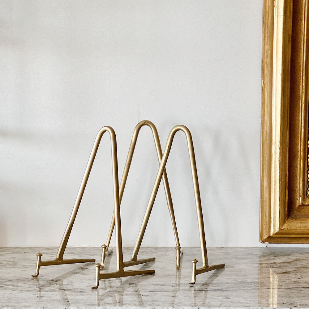 Gold Metal Plate Stands - multiple sizes