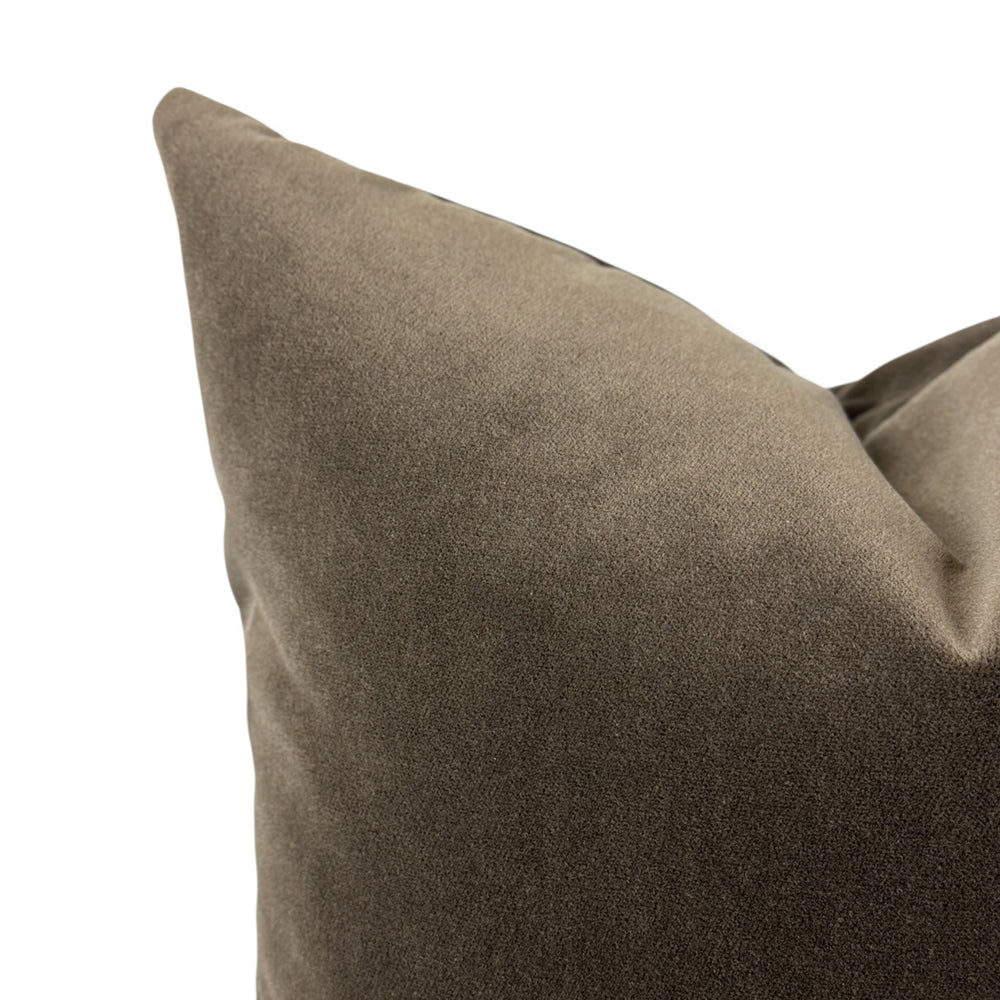 Truffle Velvet Pillow Cover- Multiple Sizes.