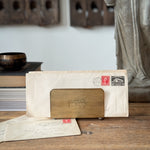 Vintage brass letter holder
