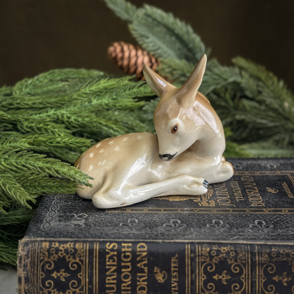 Vintage Polish Ceramic Fawn.