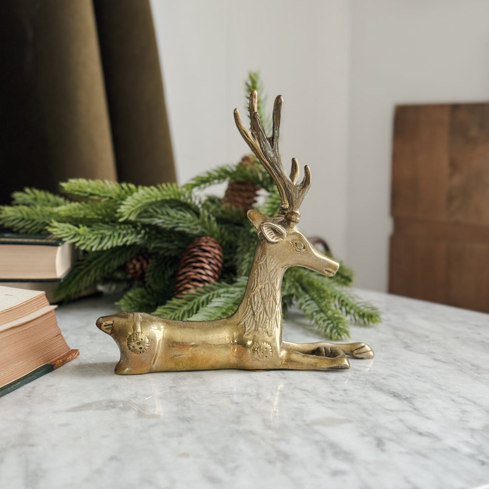 Vintage Brass Deer.