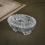 Vintage crystal lidded trinket box