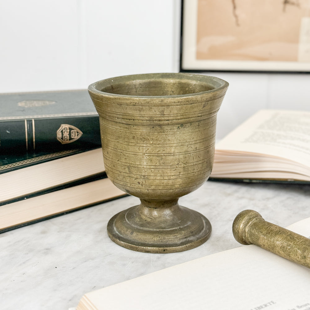 Vintage Brass Mortar and Pestle