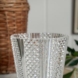 Vintage crystal candleholder vase