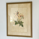 Vintage Gold Floral Art Print.