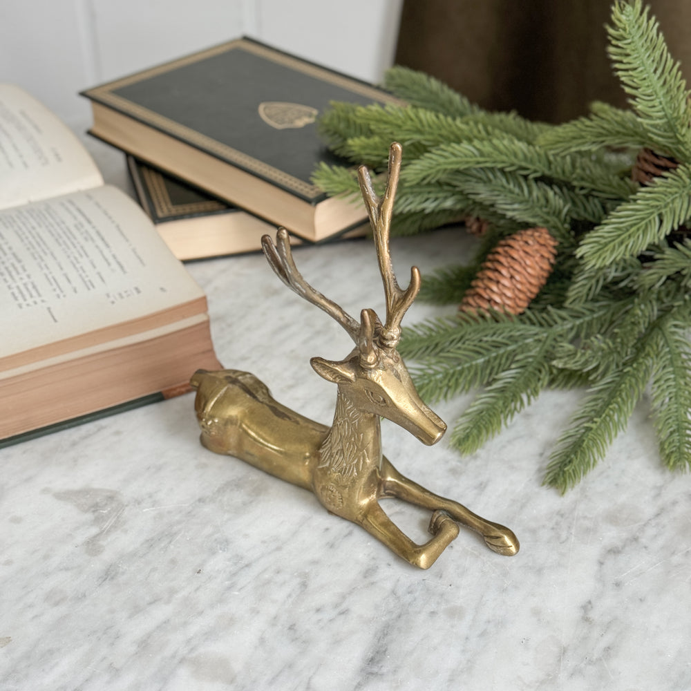 Vintage Brass Deer.
