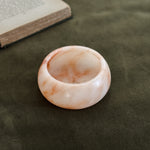 Vintage alabaster blush marble bowl.