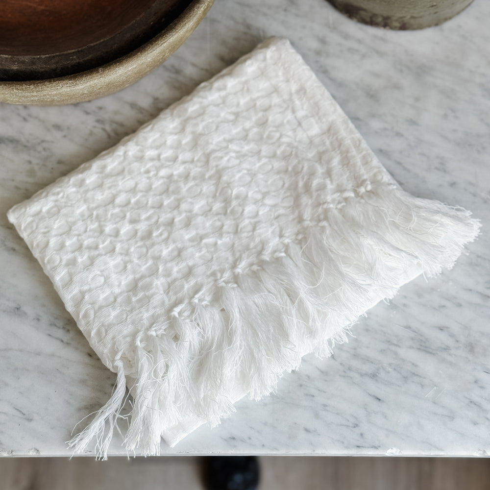 Ivory Waffle Hand Towel