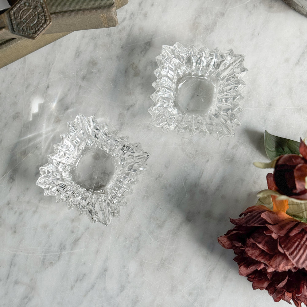 Vintage cut glass Fancy Ring Tray.