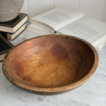 Vintage wood bread bowl