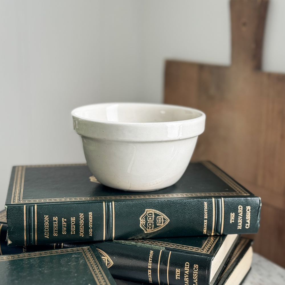 Vintage ironstone pudding bowl.