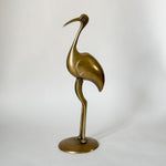 Vintage Brass Heron Statue.