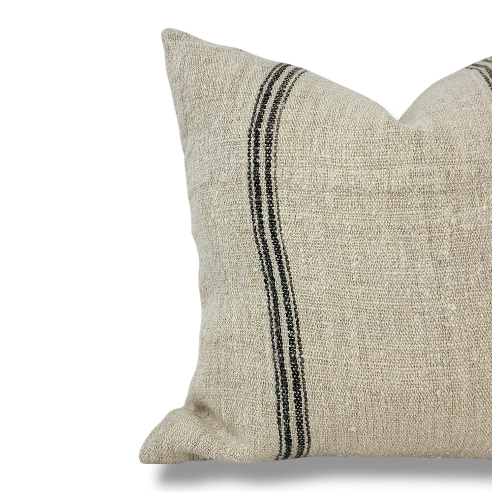 Trent Charcoal 20" Grainsack Pillow Cover