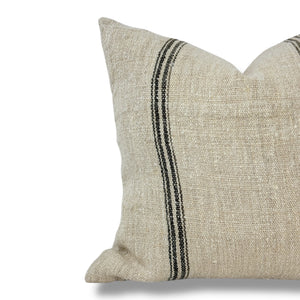 Trent Charcoal 20" Grainsack Pillow Cover