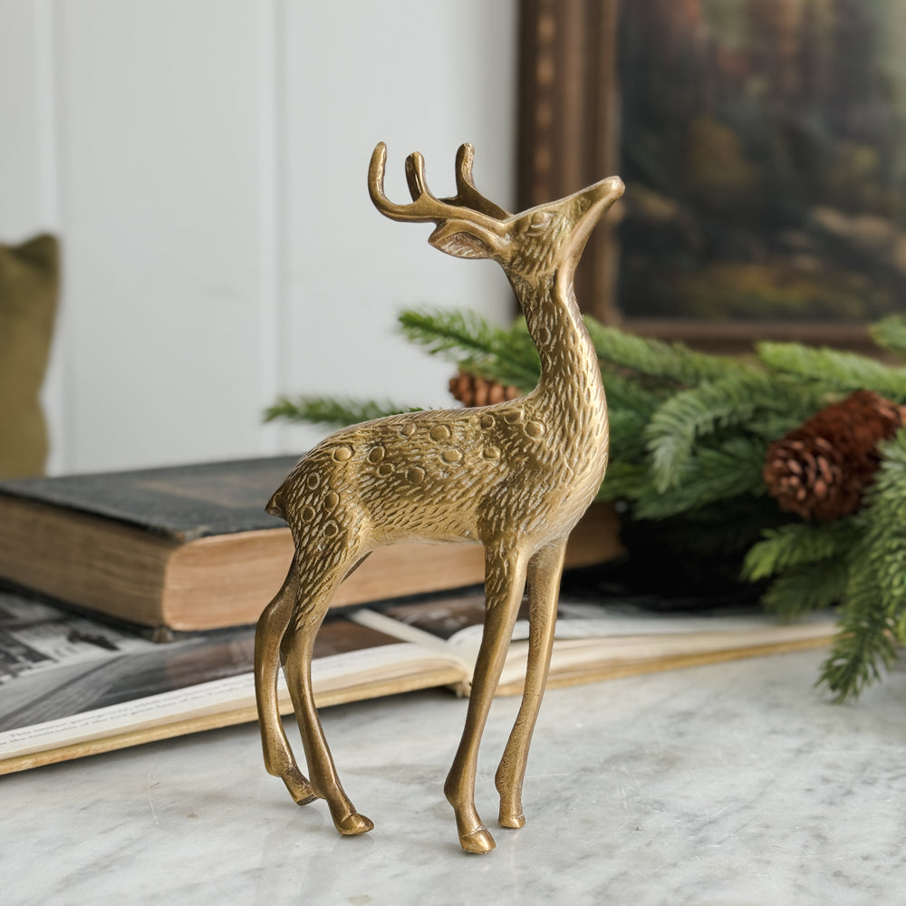 Vintage brass stag.