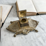 Vintage Brass Inkwell