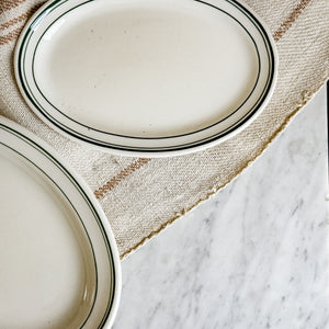 Vintage Green Oval Hotelware Dishes