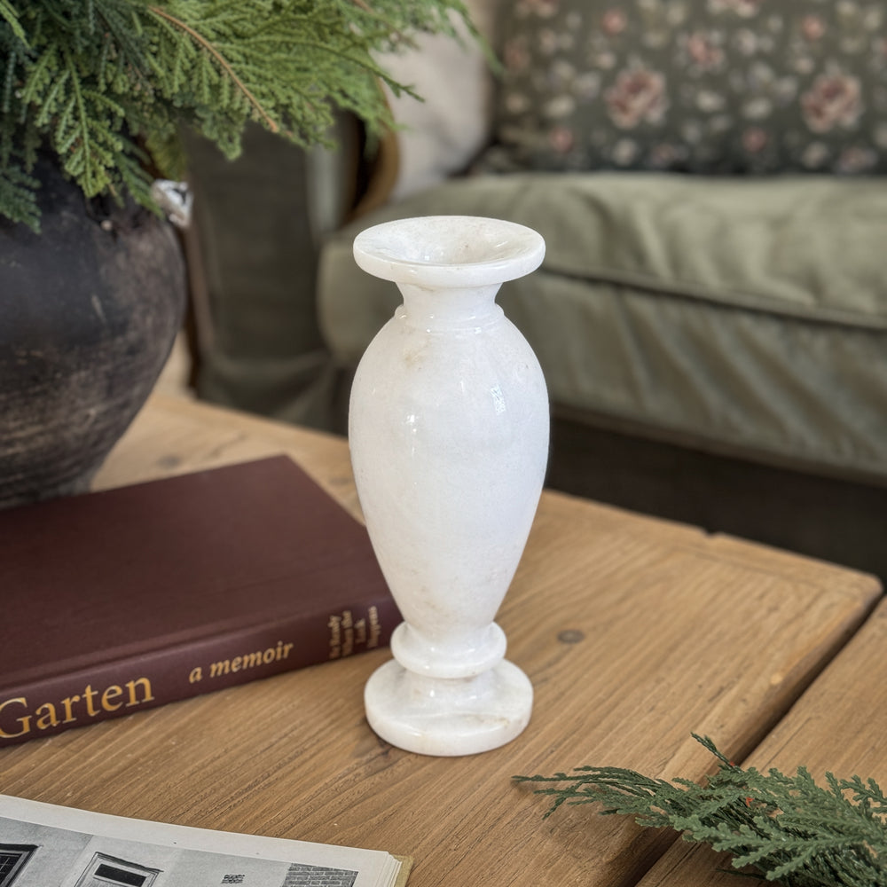 Vintage White Marble Vase