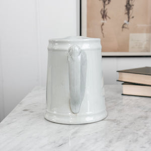 Antique white ironstone pitcher Johnson Bros - England