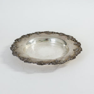 Vintage Silverplate Floral Tray.