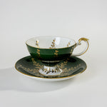 Vintage Green China Teacup and Saucer.