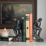 Vintage Resin The Thinker bookend pair